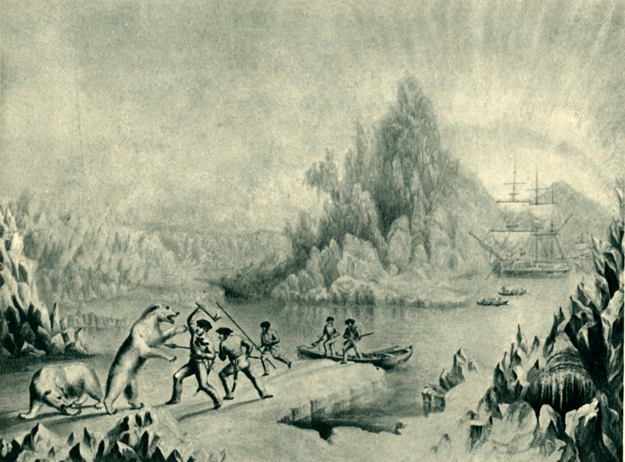 寻找约翰-富兰克林爵士的救援队》，19世纪，1946年。   作者 不明