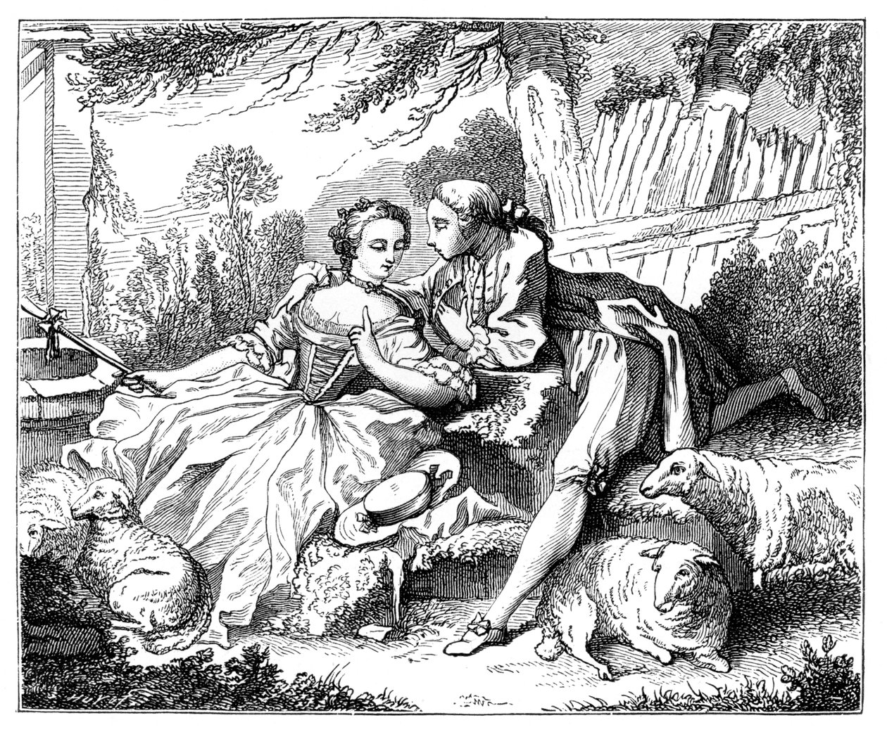 牧羊女，1885年 作者 不明