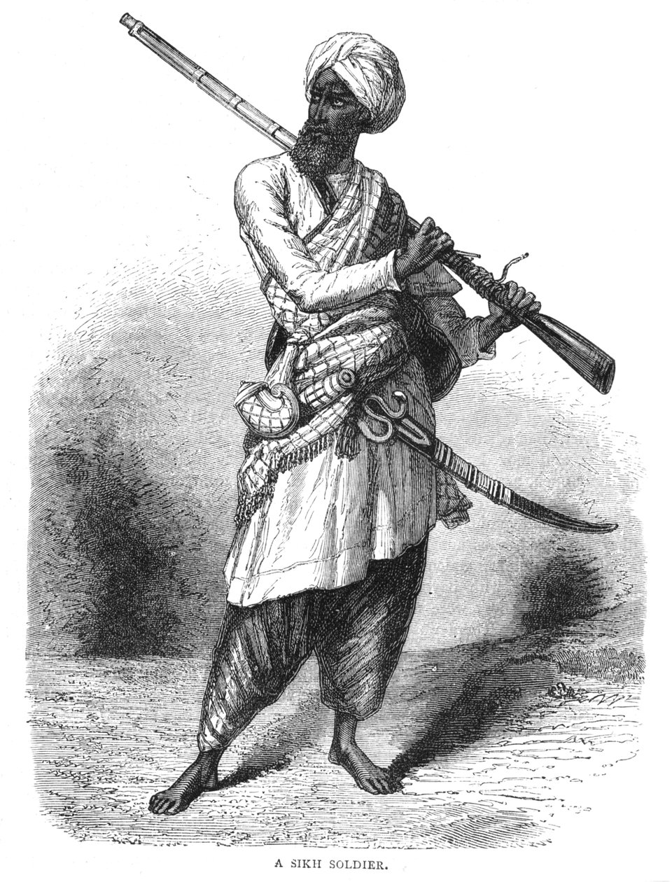锡克教徒士兵，c1880 作者 不明