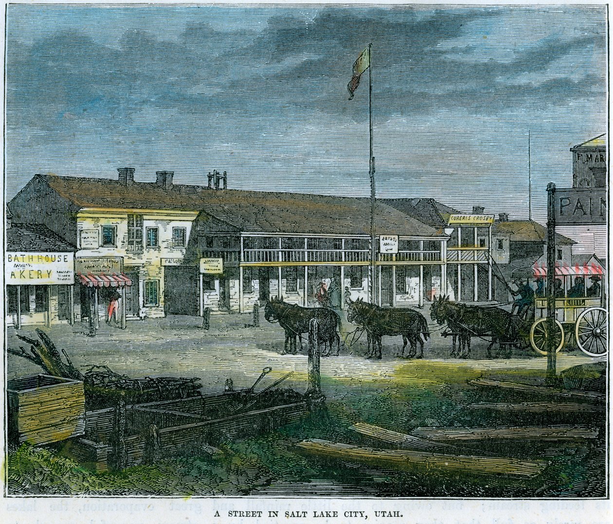 美国犹他州盐湖城的一条街，建于1880年 作者 不明