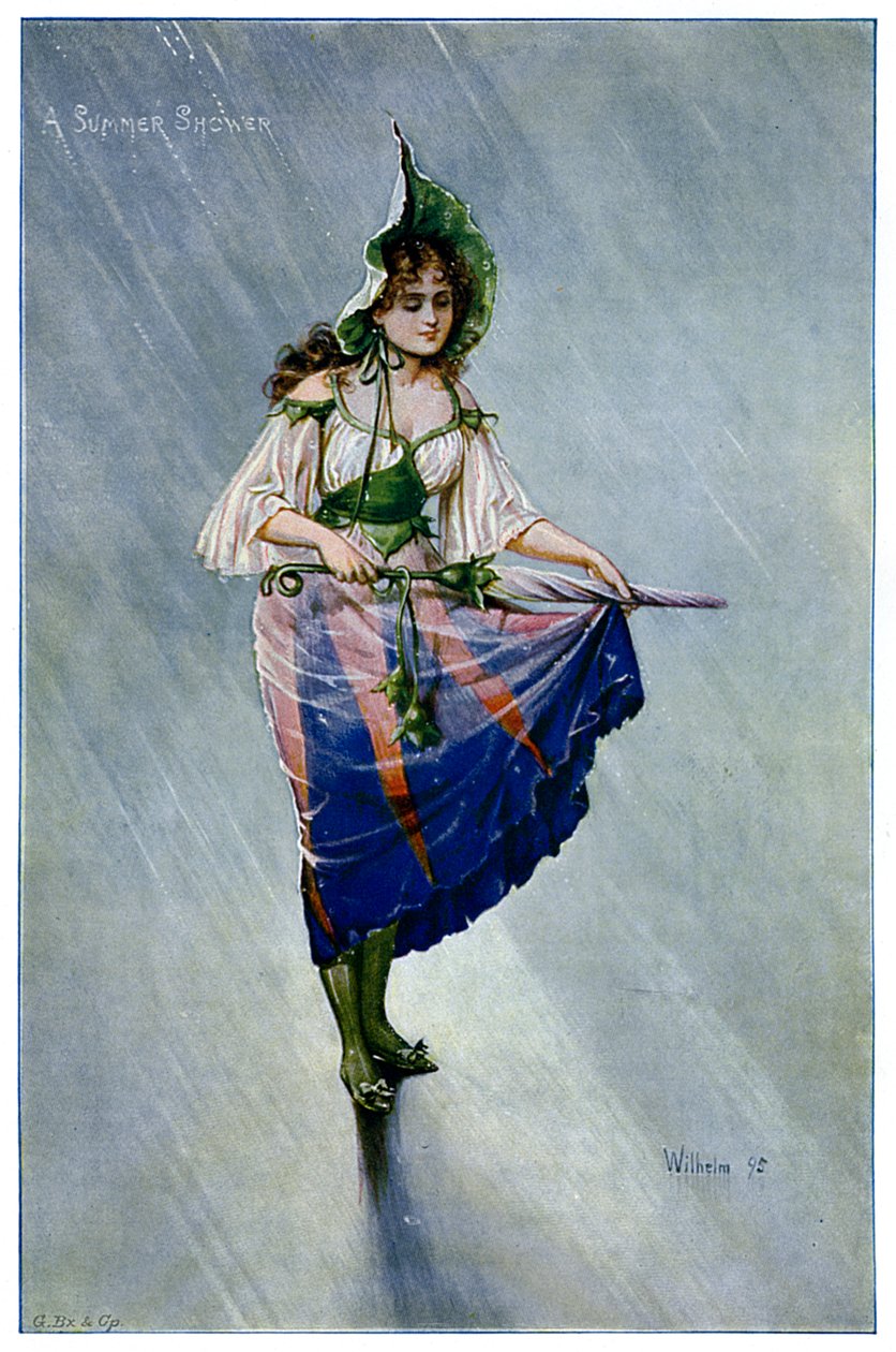 夏季淋浴，1899年 作者 不明