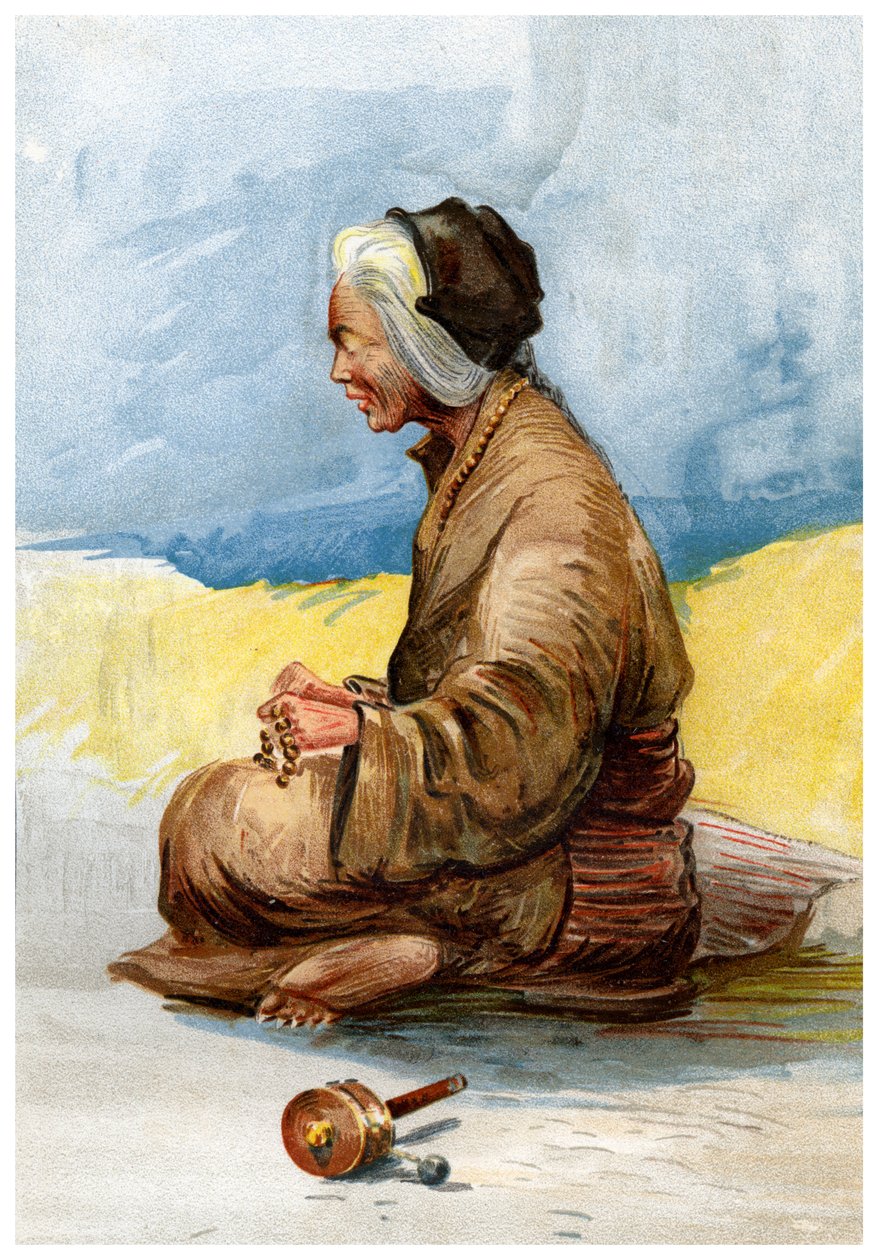 西藏算命先生，1898年 作者 不明