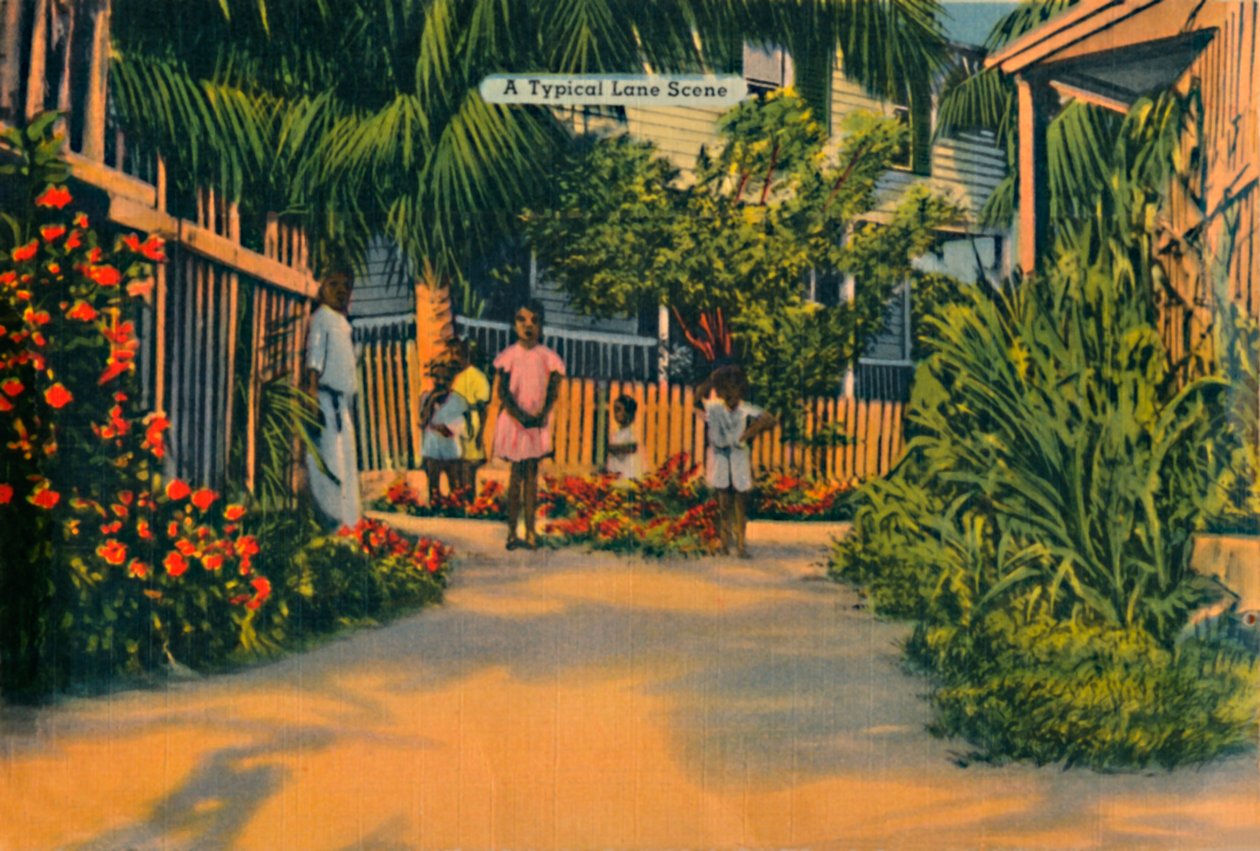 典型的车道场景，c1940s 作者 不明
