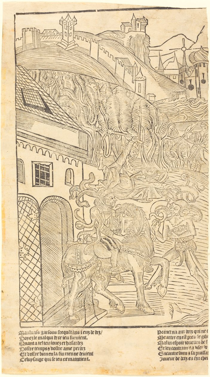 反对玩骰子的警告，约1500年。 作者 不明