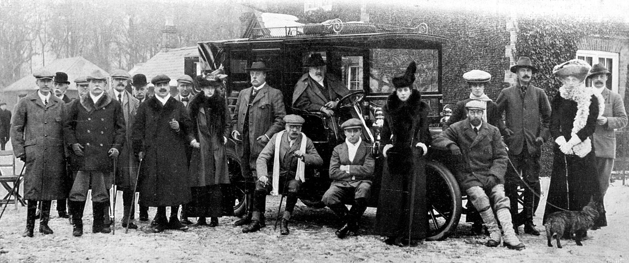 诺福克郡桑德灵厄姆（Sandringham）的冬日射击，摄于c1902-1910，1910年 作者 不明