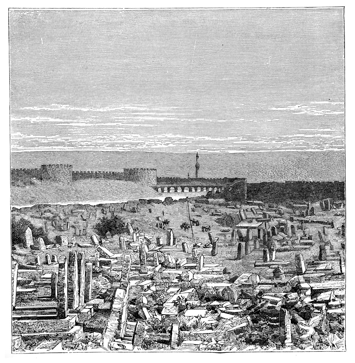 底格里斯河上的一座桥，迪亚巴克尔，土耳其，1895年 作者 不明