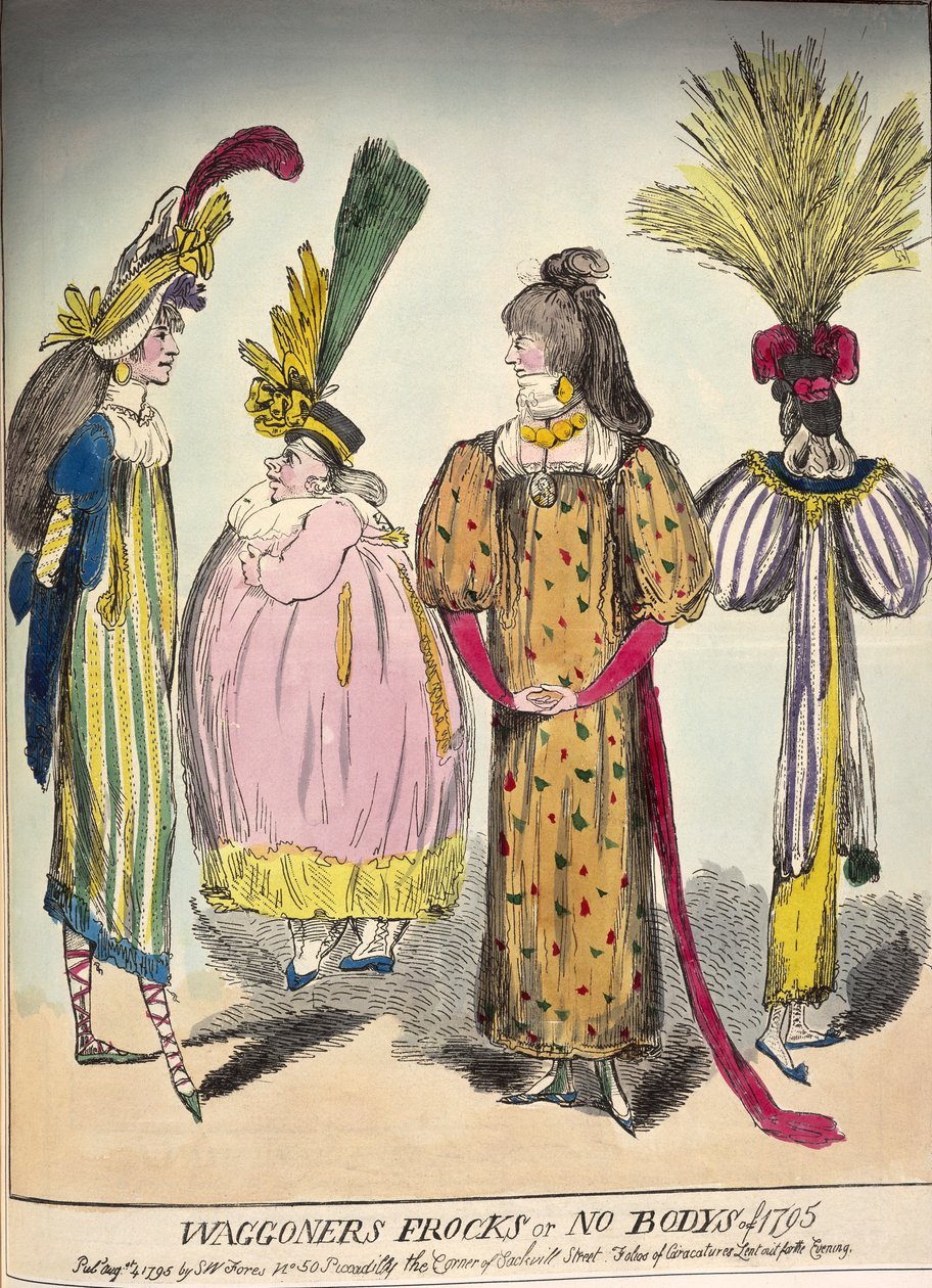 18世纪末的时尚漫画，1795年 作者 不明