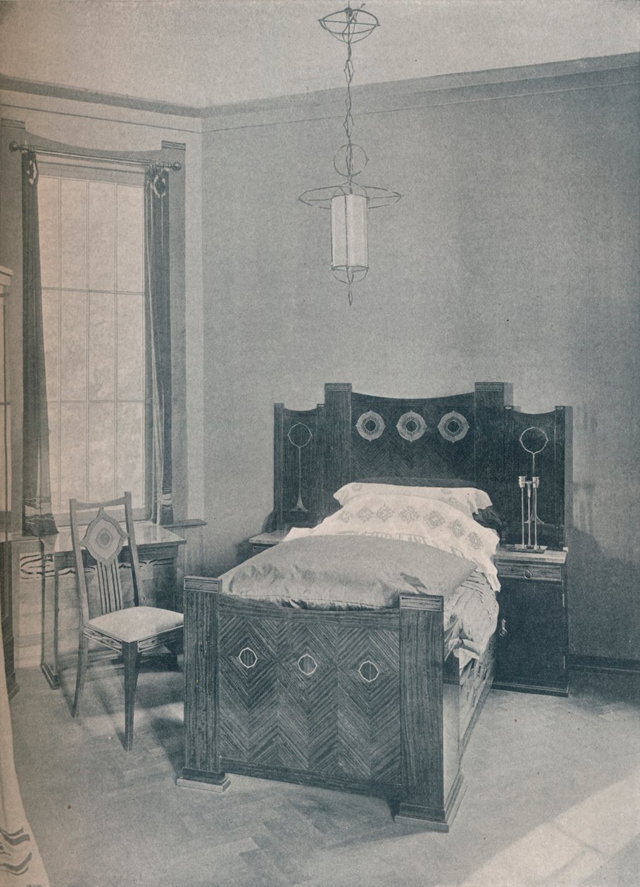 彼得·贝伦斯（Peter Behrens）设计的儿童床，由TD海曼（TD Heymann）于1901年执行 作者 不明
