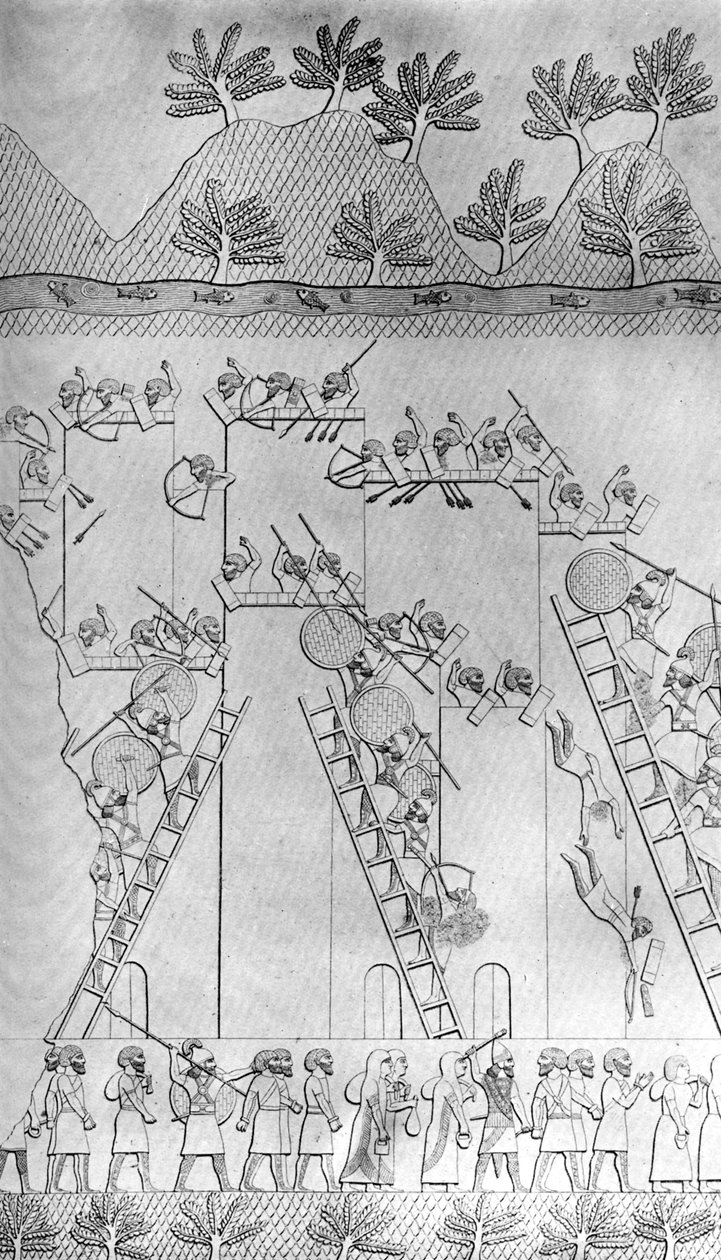 亚述人袭击的城市，c1853年，c1900-1920年 作者 不明