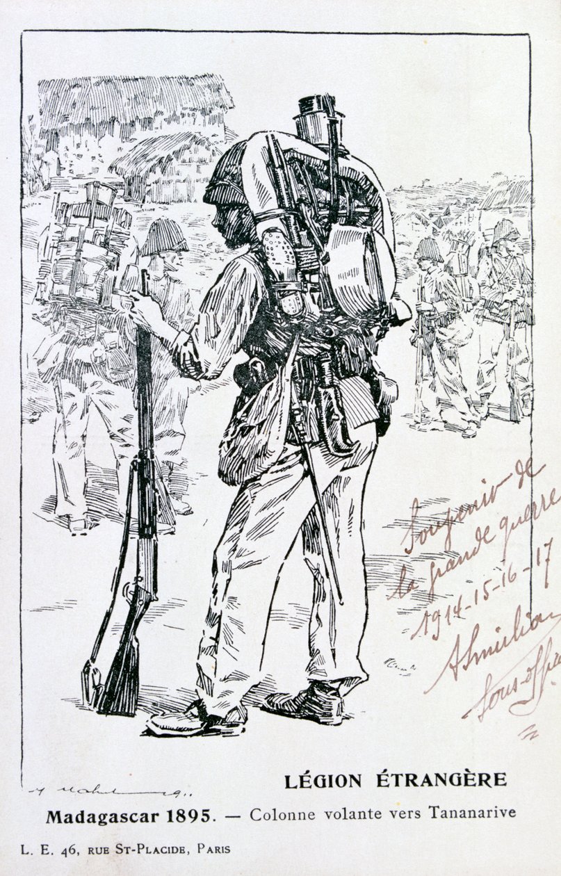 法国外籍军团向马达加斯加的塔纳纳里夫进发的专栏，1895年 作者 不明