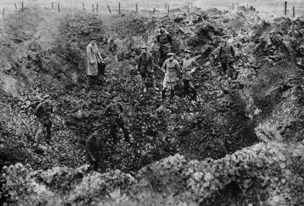 1917年西部阵线爆炸造成的陨石坑 作者 不明