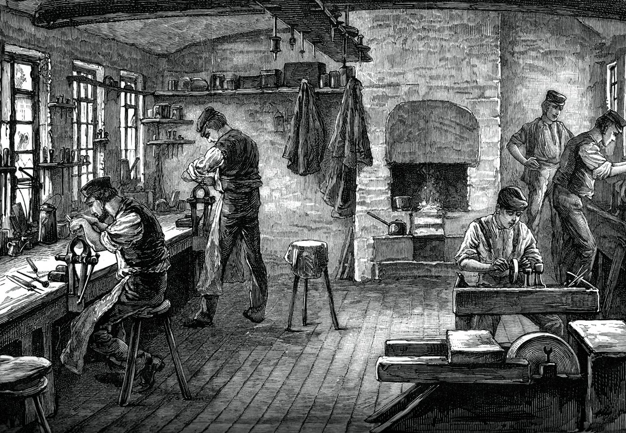 一家刀匠商店，c1880 作者 不明