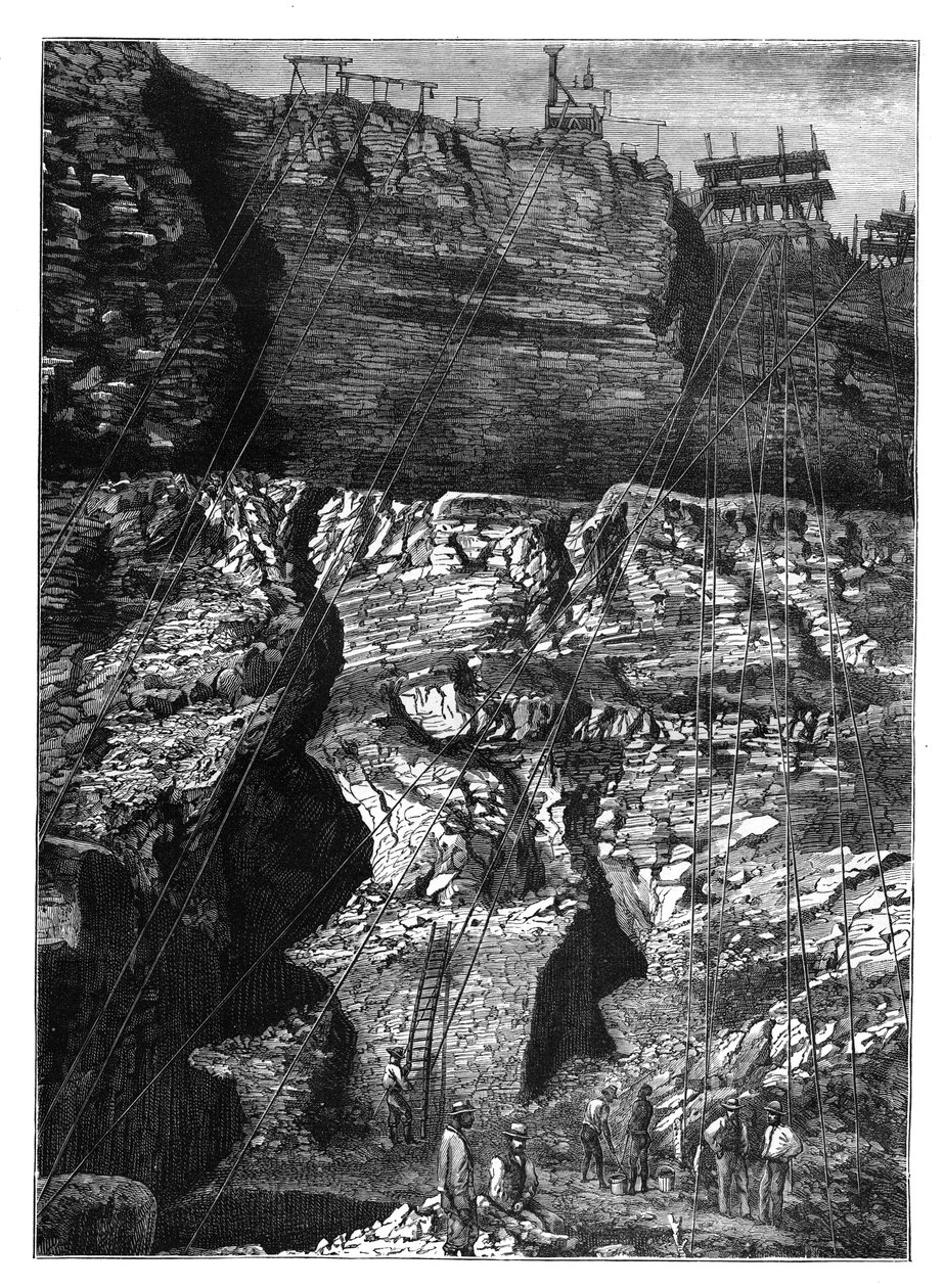 南非北开普省Griqualand West金伯利的钻石矿，建于1890年 作者 不明