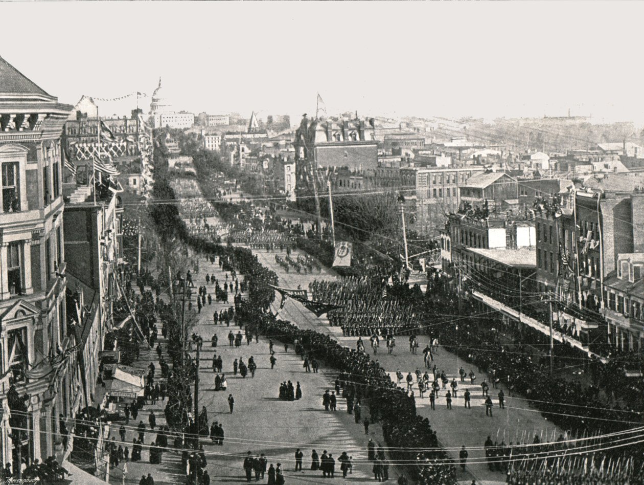 1895年在美国首都华盛顿举行的庆祝日。 作者 不明