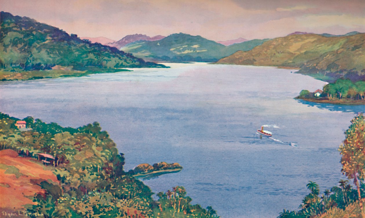 瞥见Riberao das Lages大的人工湖，1914年 作者 不明