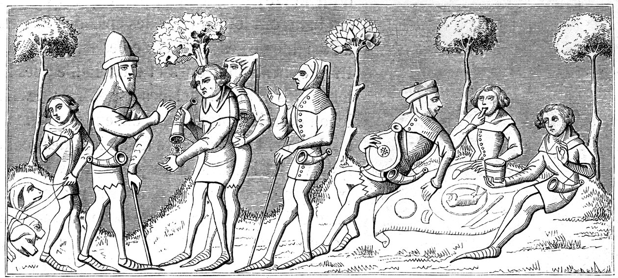 狩猎队集会，1849年 作者 不明