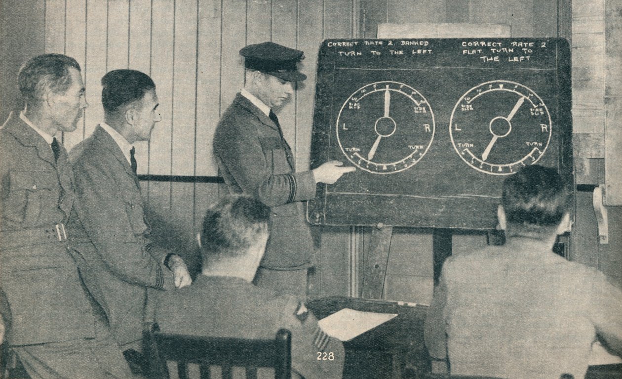 在威尔特郡Upavon的中央飞行学校举办的关于仪表飞行的讲座，c1936 c1937 作者 不明