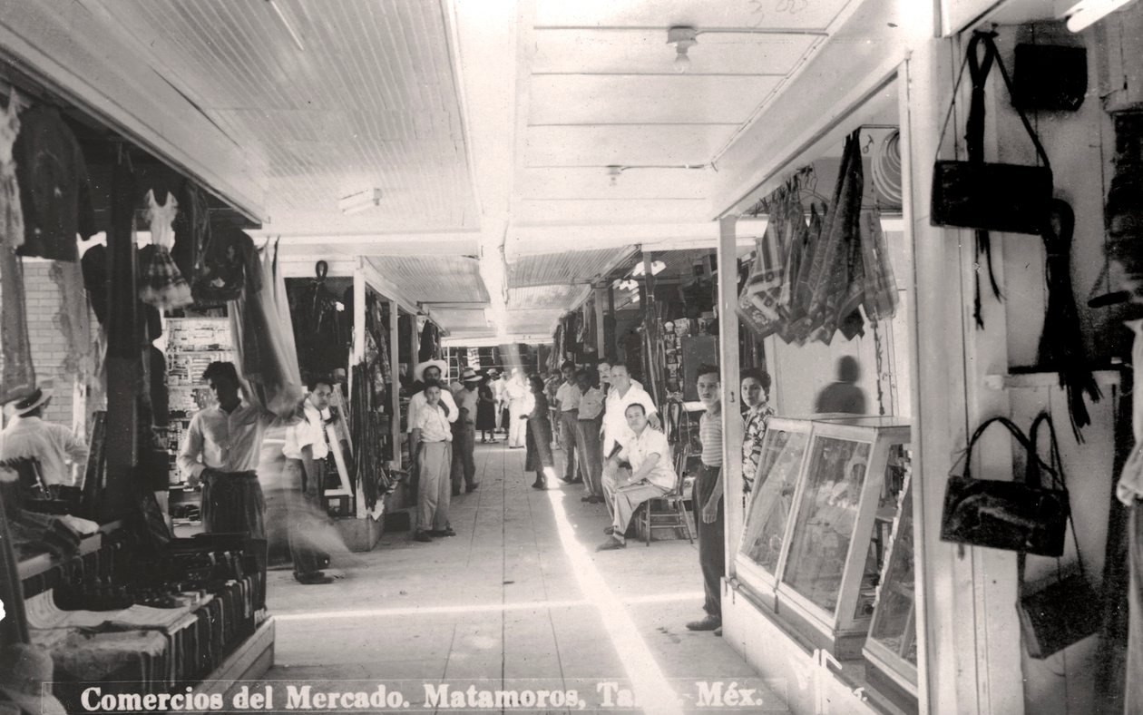 1900年左右，墨西哥Matamoros的一个市场 作者 不明