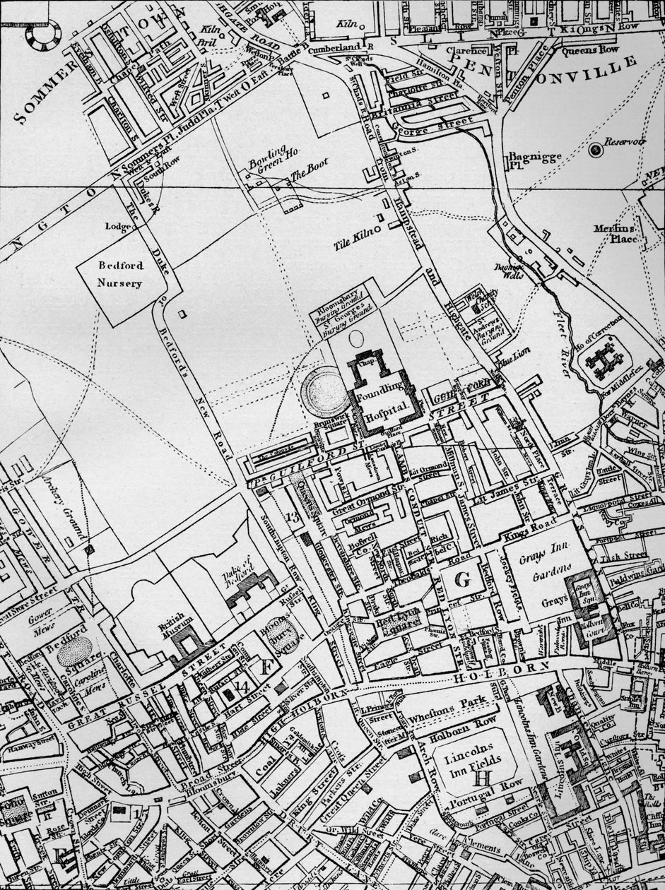 1800年1911年，伦敦霍尔本（Holborn），圣吉尔斯（St Giles）和圣潘克拉斯（St Pancras）的计划 作者 不明