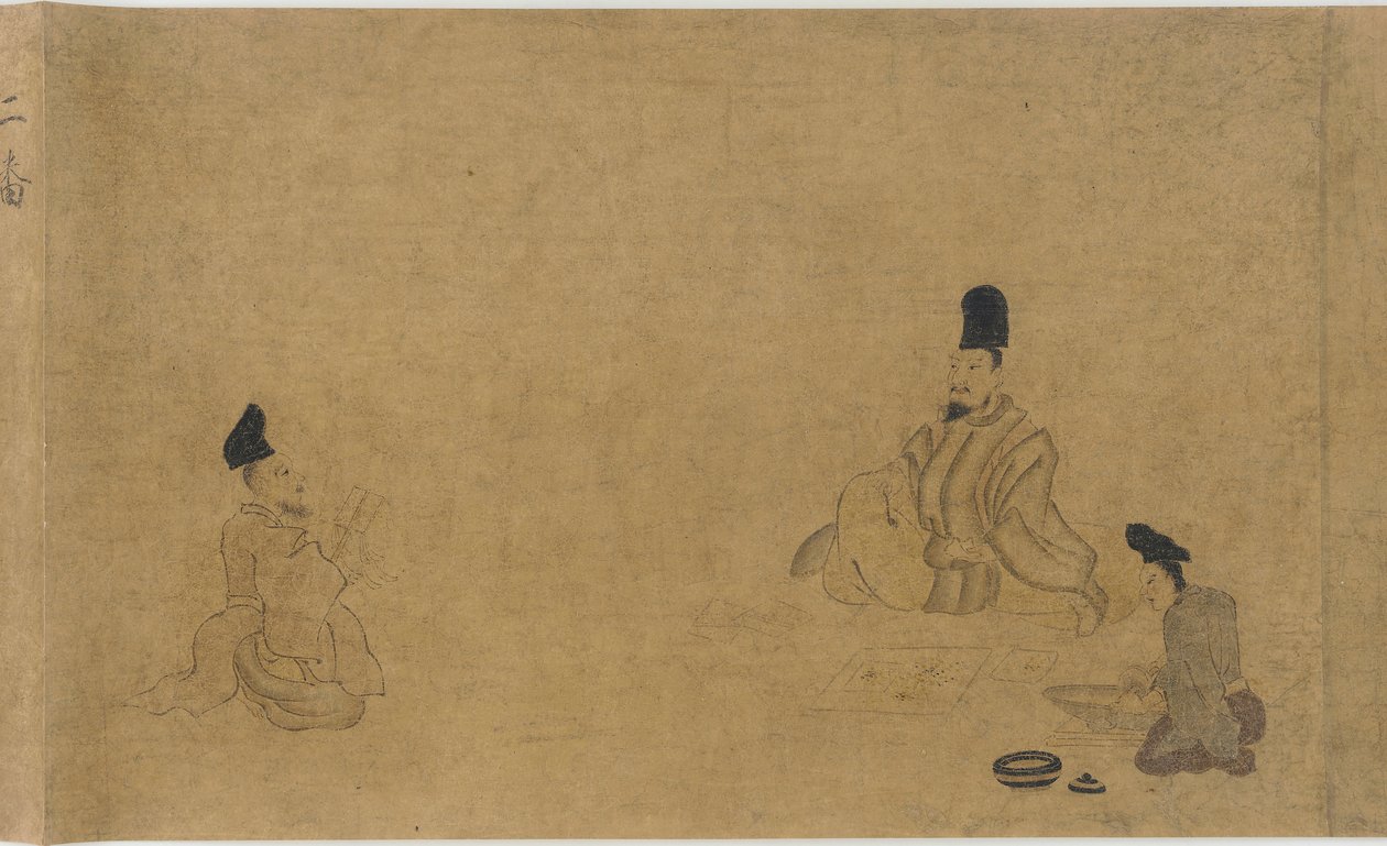 南北朝时期，1333-1392年，各工匠之间的作诗比赛。 作者 不明