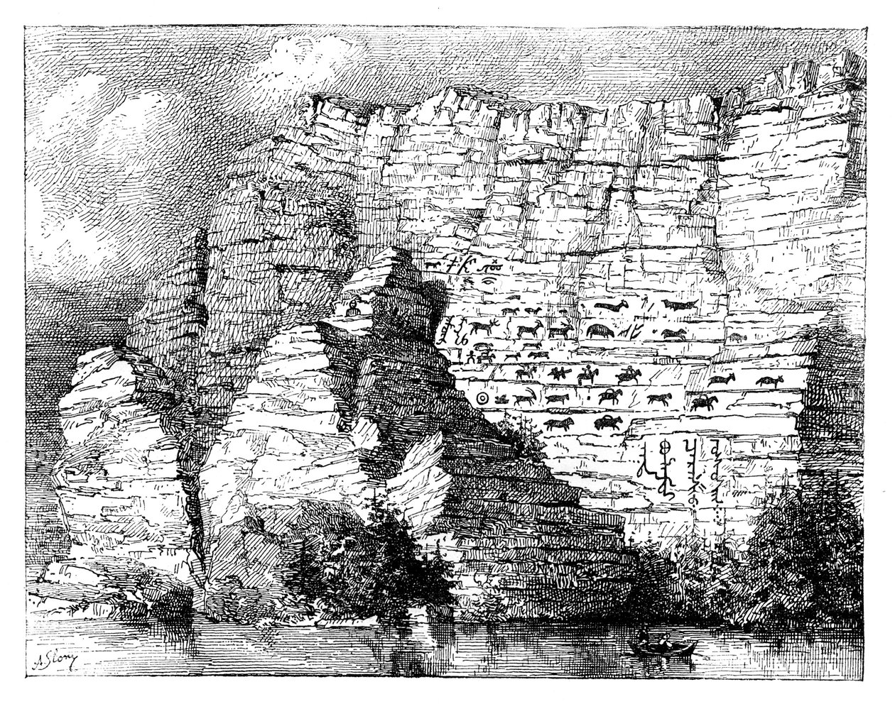 1895年，叶尼塞河两岸的岩石铭文 作者 不明