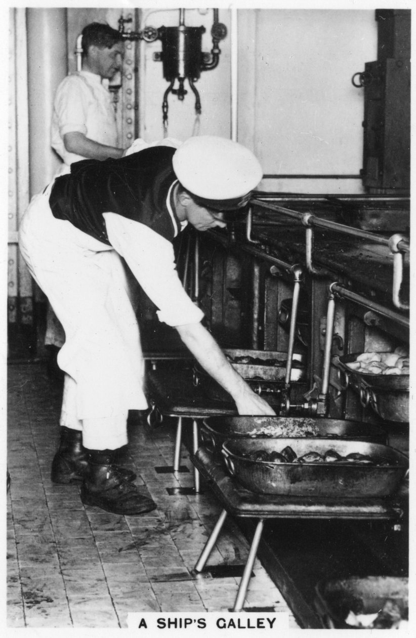 船上厨房，1937年 作者 不明