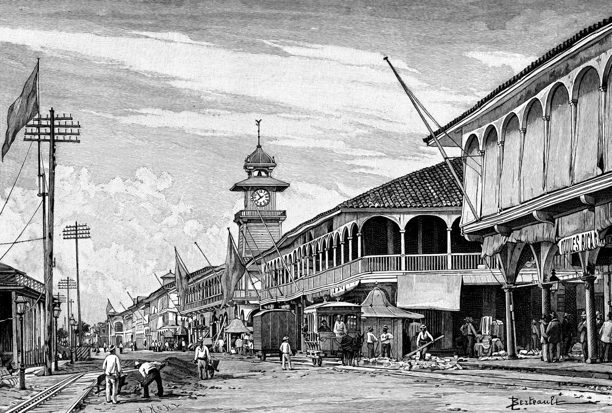 1895年，厄瓜多尔瓜亚基尔的一条街 作者 不明