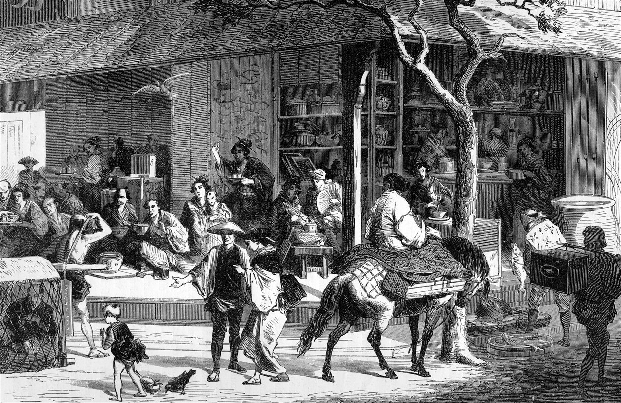 日本的茶叶市场，c1880 作者 不明