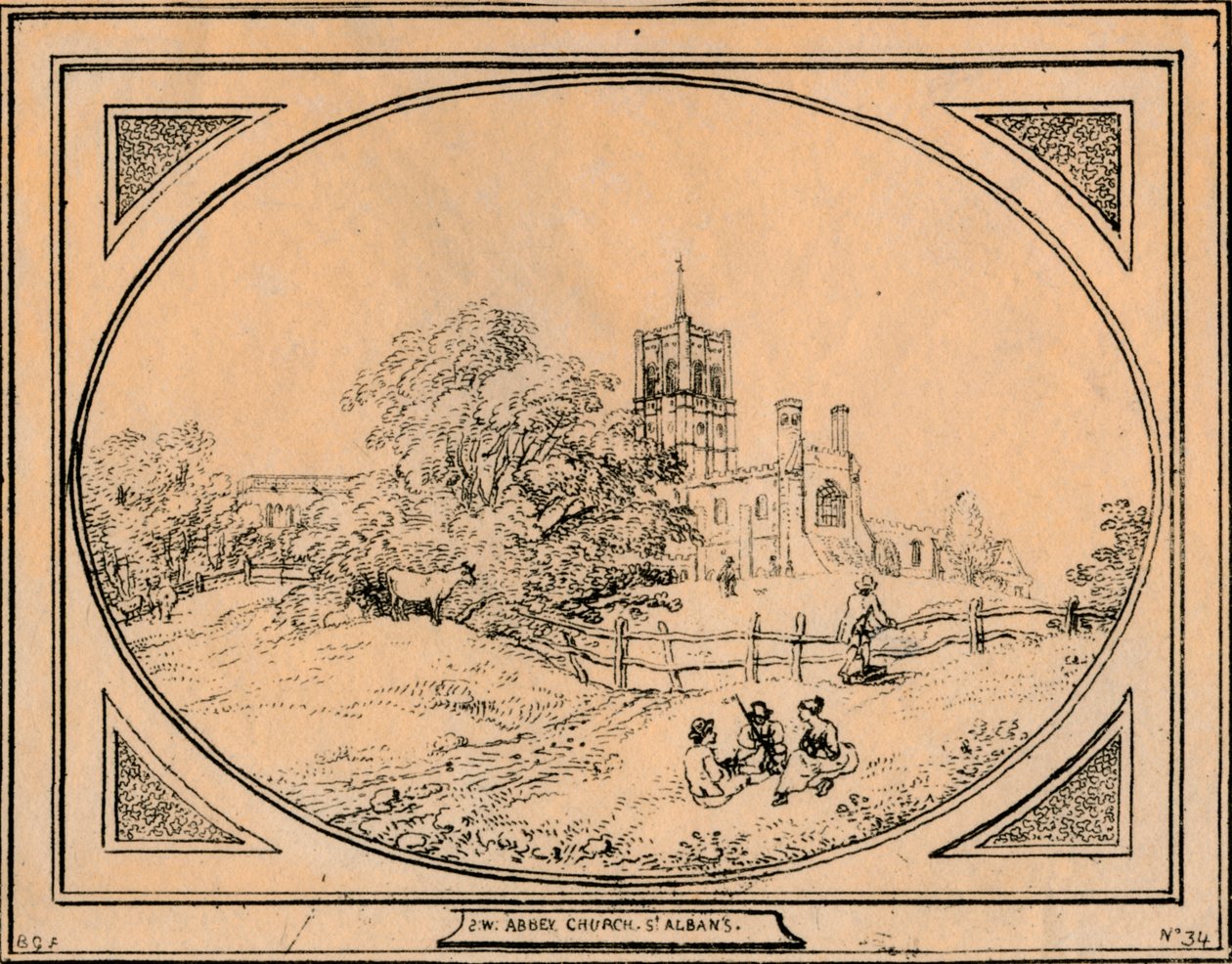 修道院教堂，圣奥尔本斯，1782年 作者 不明