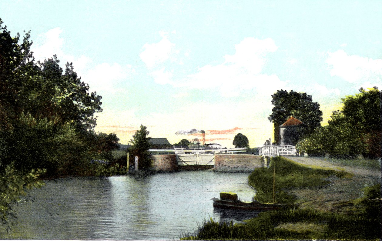阿宾登·洛克（Abingdon Lock），牛津郡，二十世纪 作者 不明