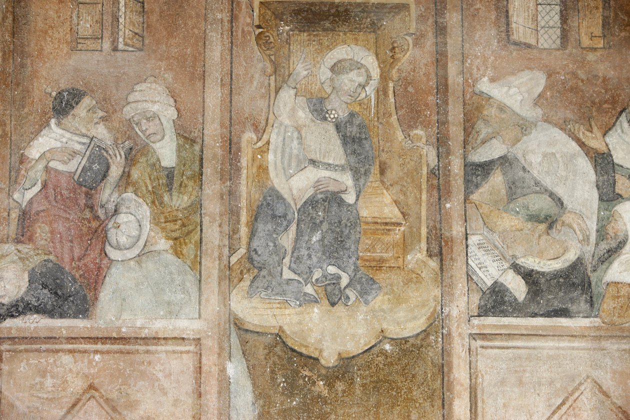 Abondance abbey church fresco: Jesus with the rabbis, Abondance, France 作者 不明