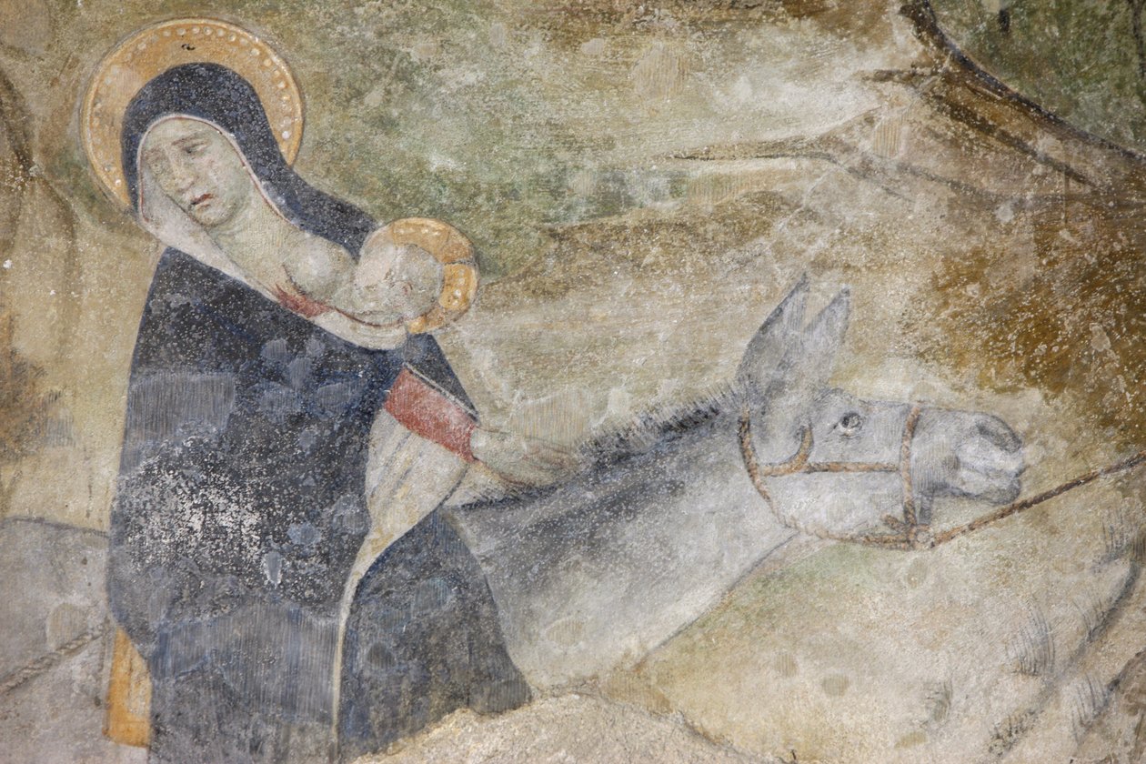Abondance abbey church fresco: the flight to Egypt, Abondance, France 作者 不明
