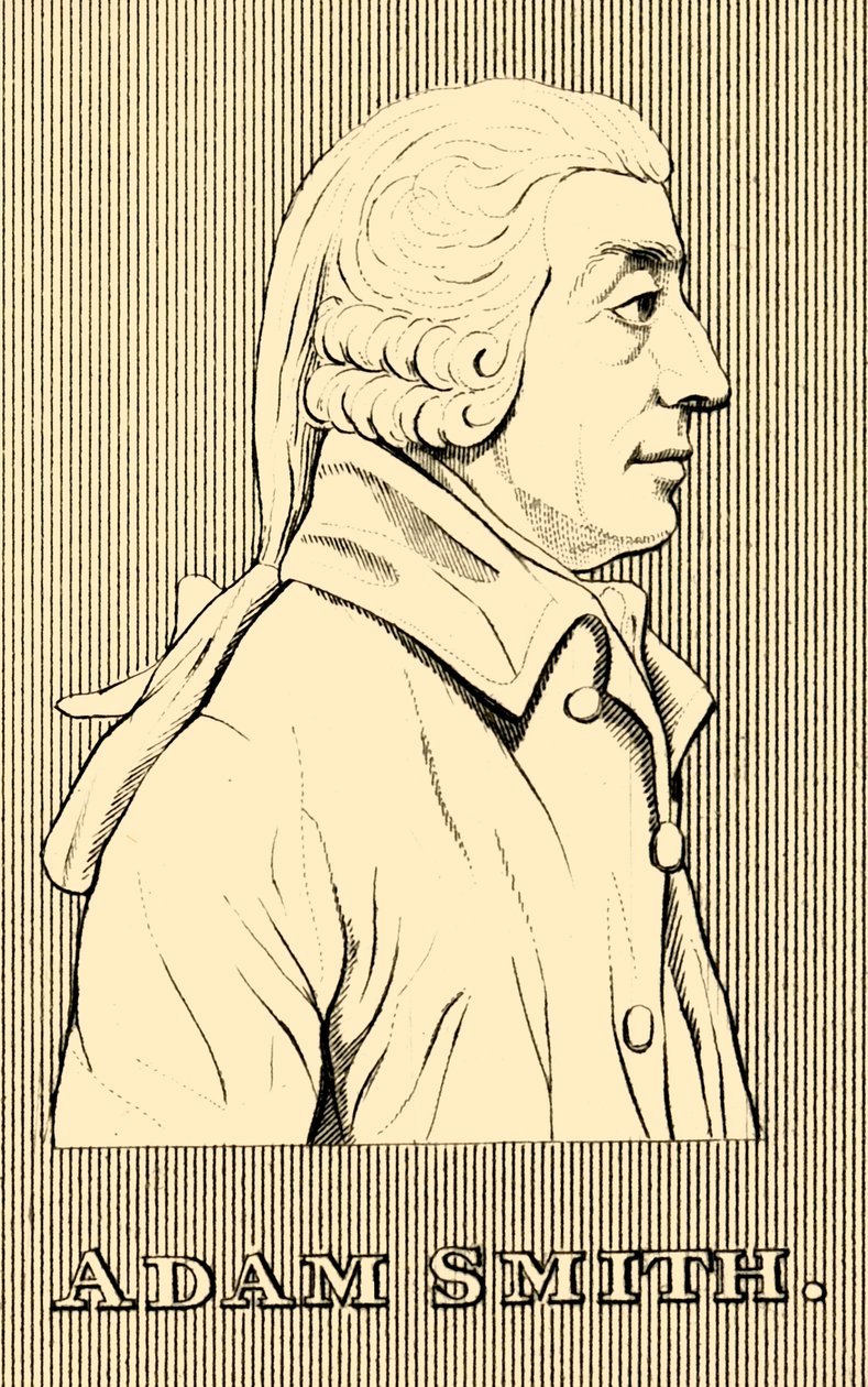 亚当·斯密（Adam Smith），1723-1790年，1830年。 作者 不明