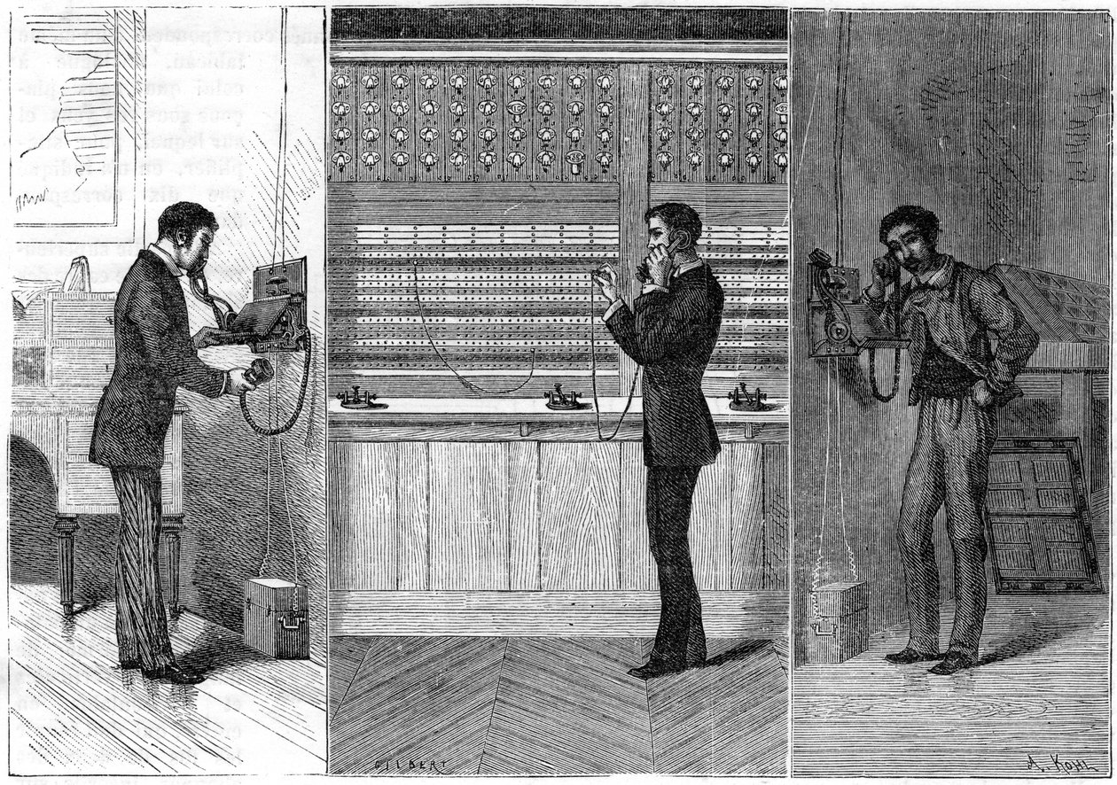 Ader电话系统，1881年 作者 不明