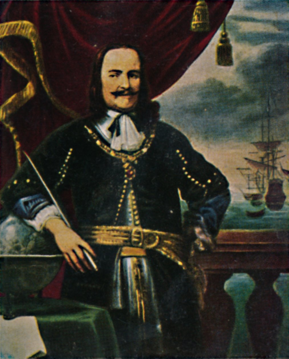 鲁伊特海军上将（1607-1676）。 -1934年F.Bol绘画。 作者 不明