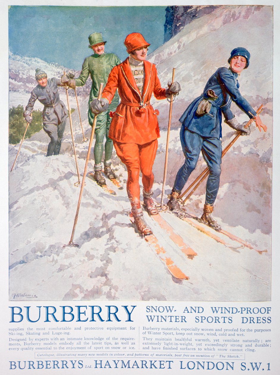 1927年为Burberry冬季运动服做广告 作者 不明