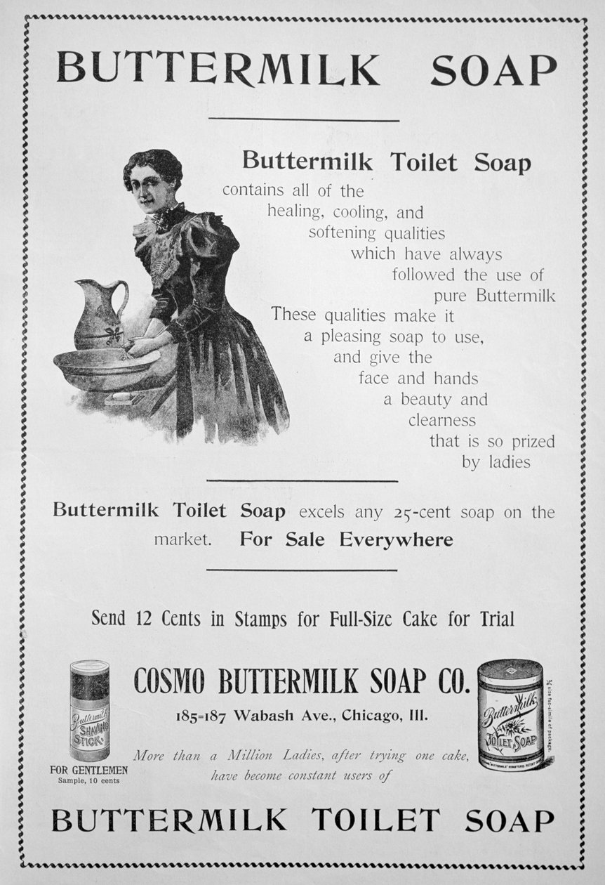 1894年Cosmo Buttermilk香皂广告 作者 不明