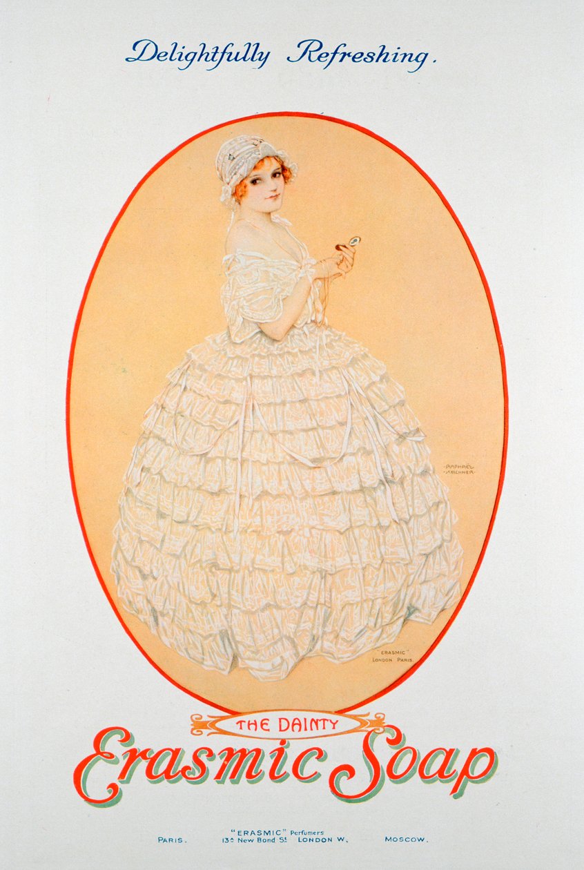 广告为Erasmic Soap，1920年 作者 不明