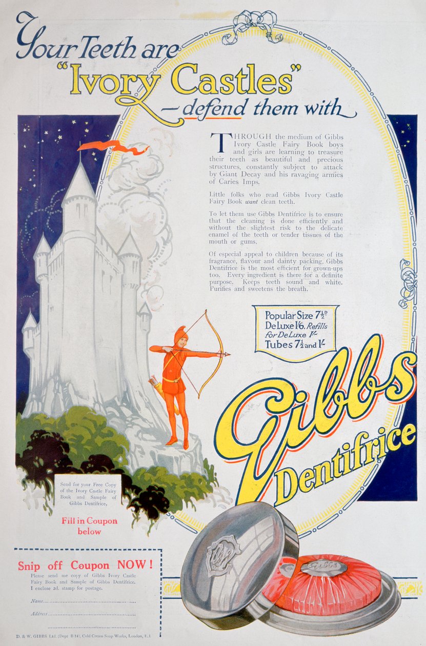 1922年Gibbs Solid Dentifrice的广告 作者 不明
