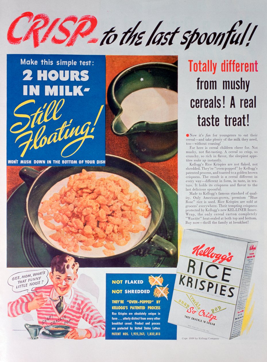 1939年凯洛格斯米饭脆饼广告 作者 不明