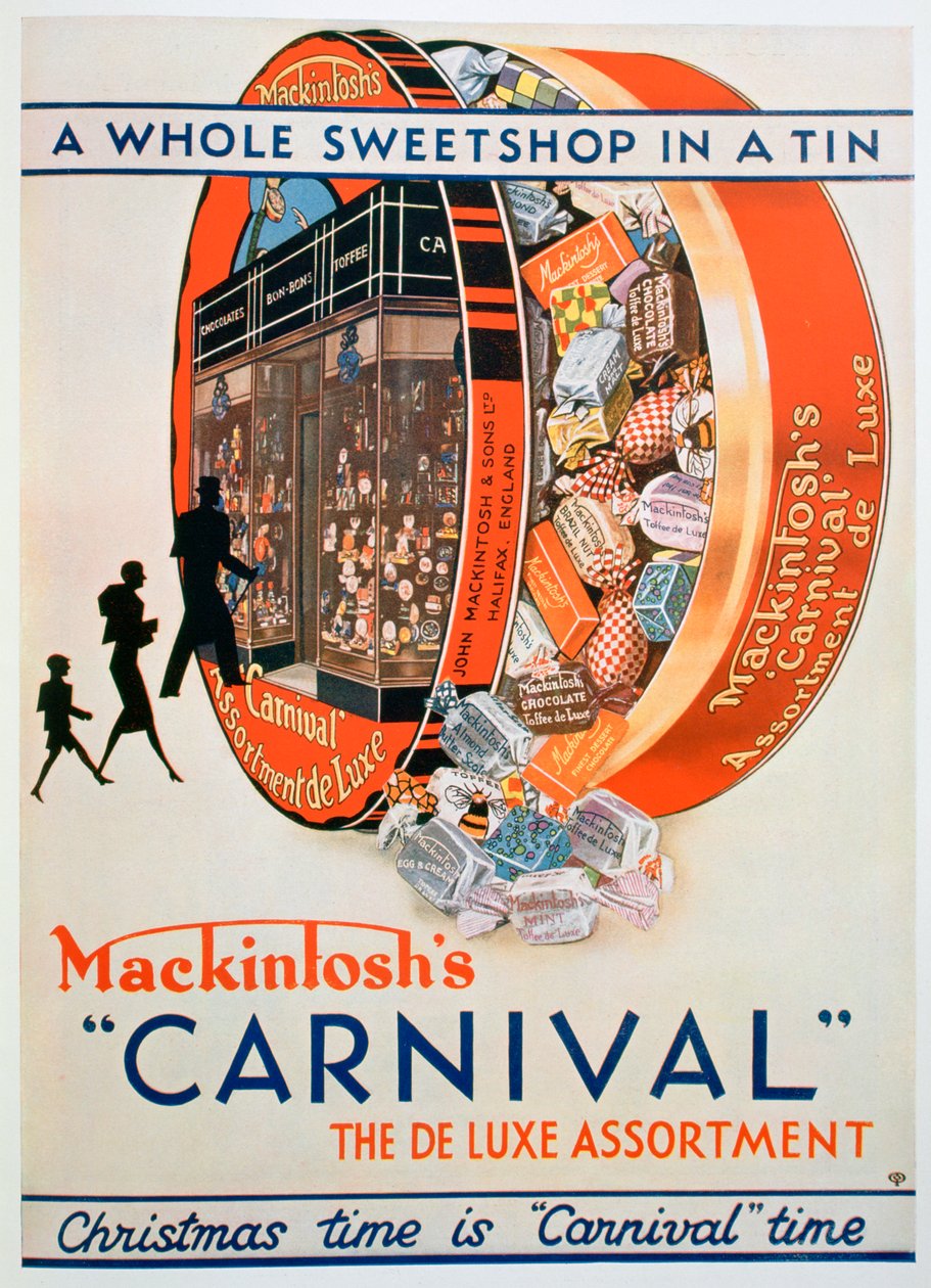 1930年Mackintoshs狂欢节太妃糖广告 作者 不明