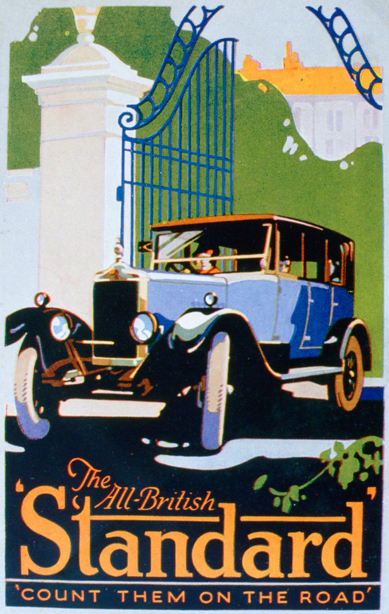 广告为1920年代的标准汽车 作者 不明