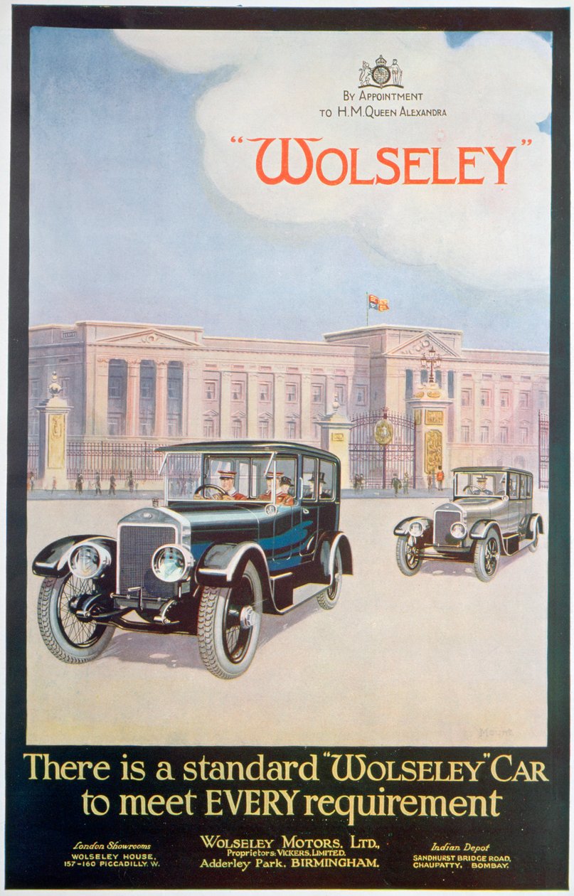 1922年为Wolseley汽车做广告 作者 不明