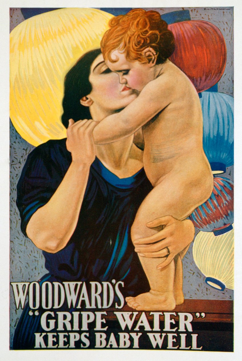 1922年伍德沃德·格里普·沃特（Woodwards Gripe Water）广告 作者 不明