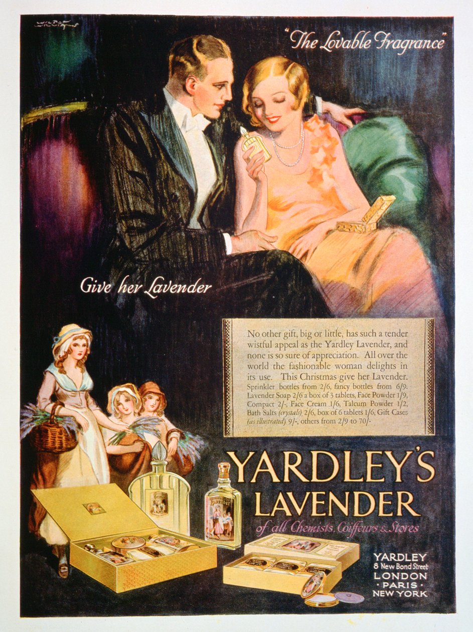 广告投放于Yardleys薰衣草，1929年 作者 不明