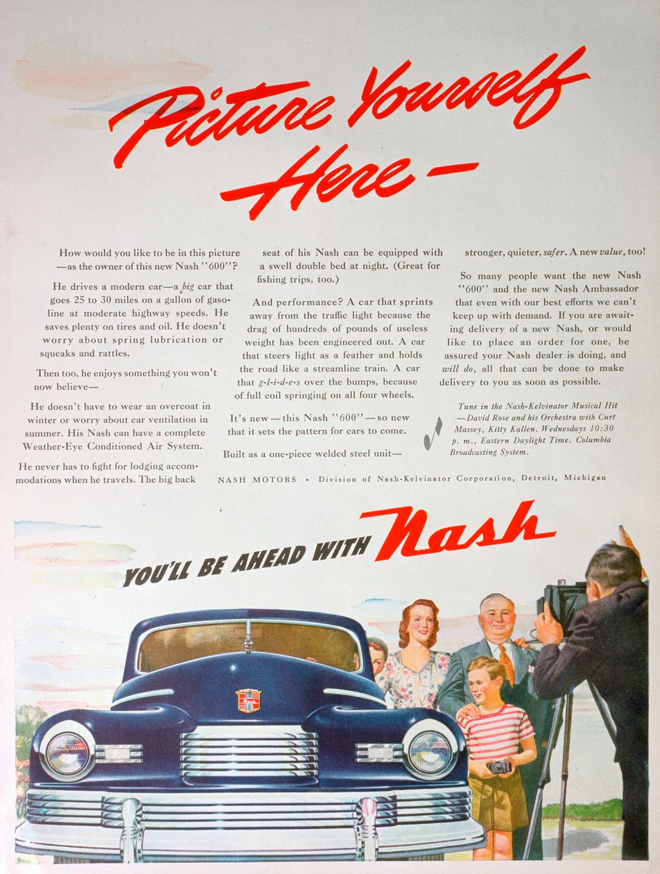 1946年为Nash 600汽车做广告 作者 不明