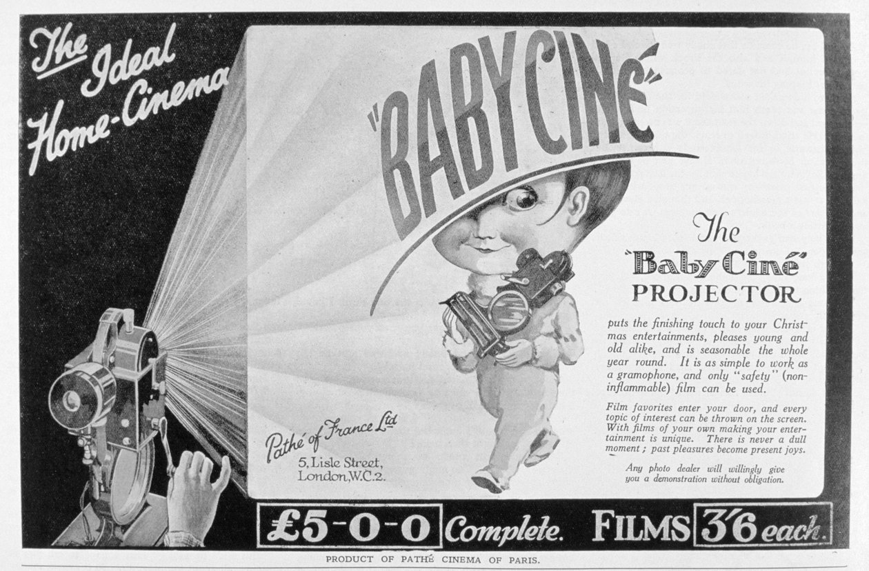 1926年Pathe Babycine电影放映机广告 作者 不明