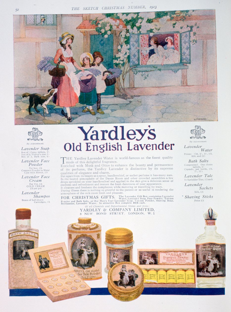 1923年在Yardleys Old English Lavender系列中做广告 作者 不明