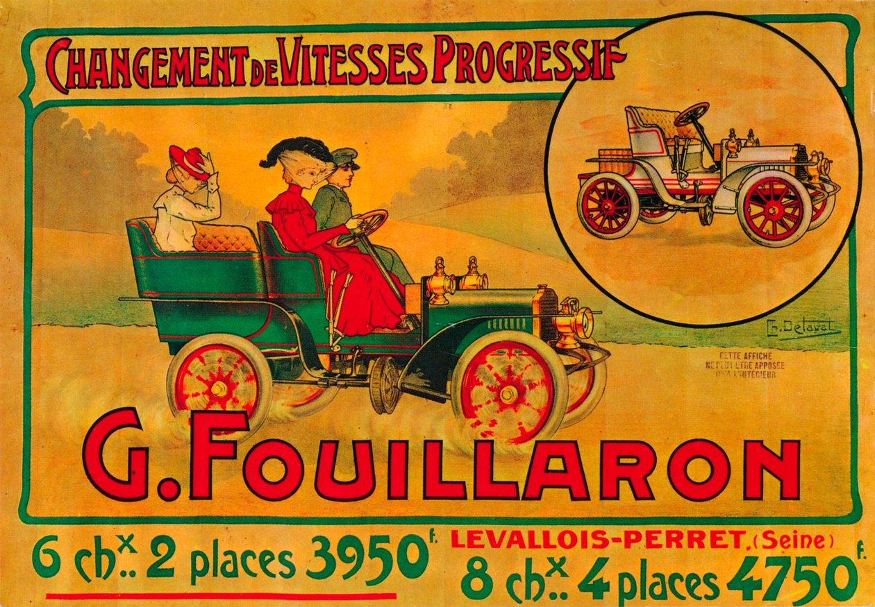 关于c1900年代Fouillaron汽车的广告 作者 不明