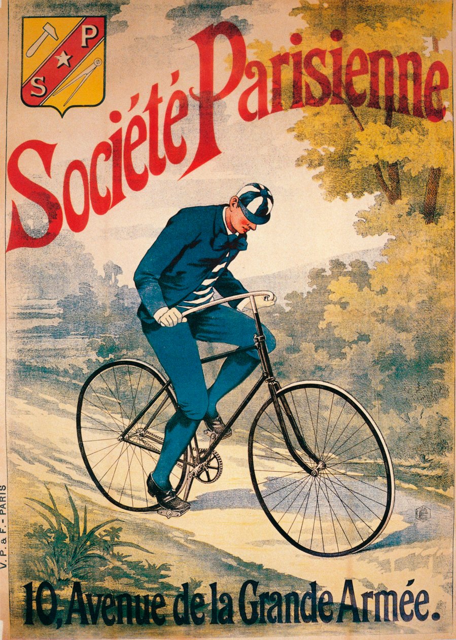 关于Societe Parisienne自行车的广告，c1895年 作者 不明